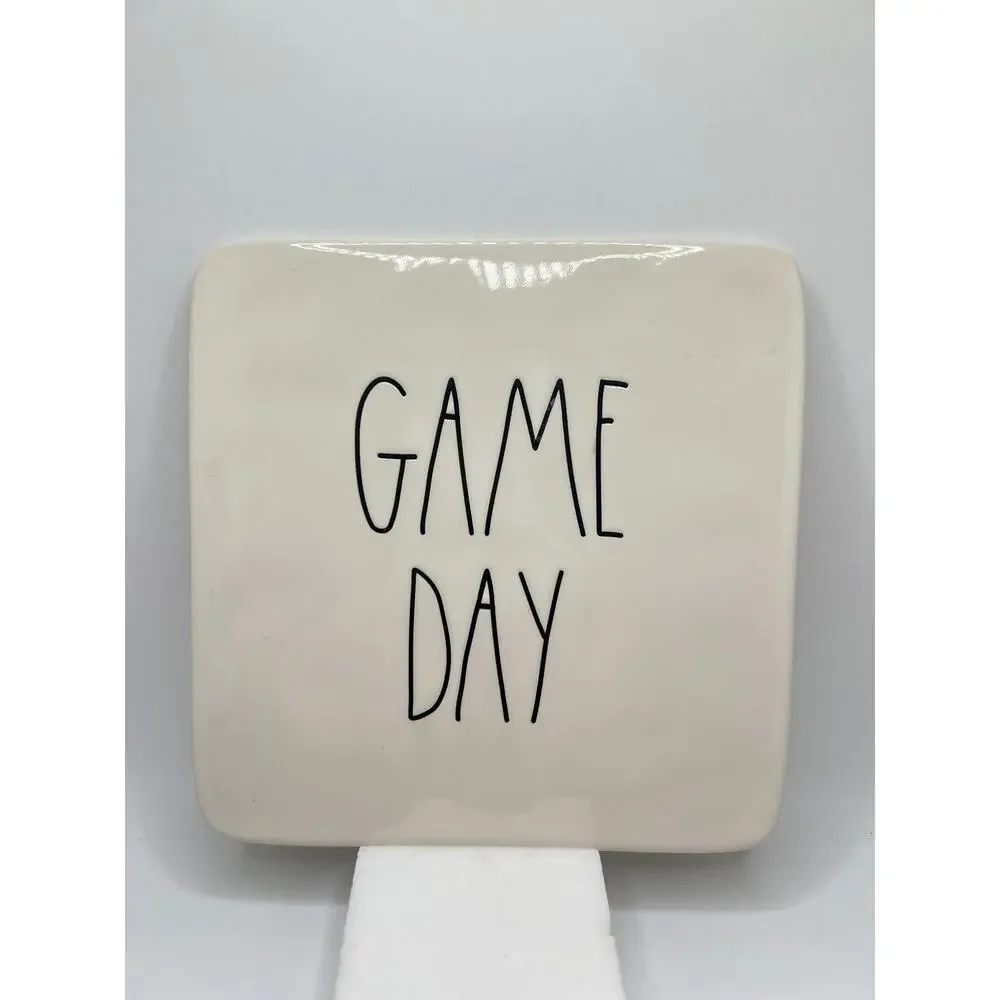 Rae Dunn GAME DAY Plate & Knife Set